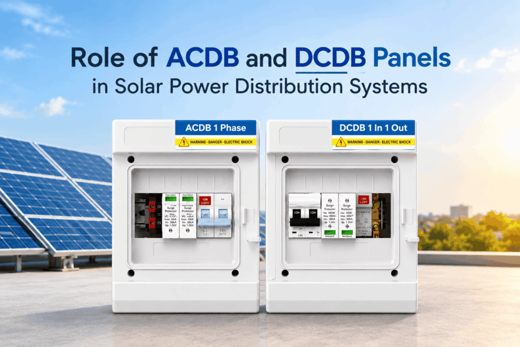 Role of ACDB and DCDB Panels in Solar Power Distribution Systems