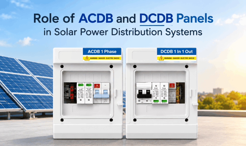 Role of ACDB and DCDB Panels in Solar Power Distribution Systems