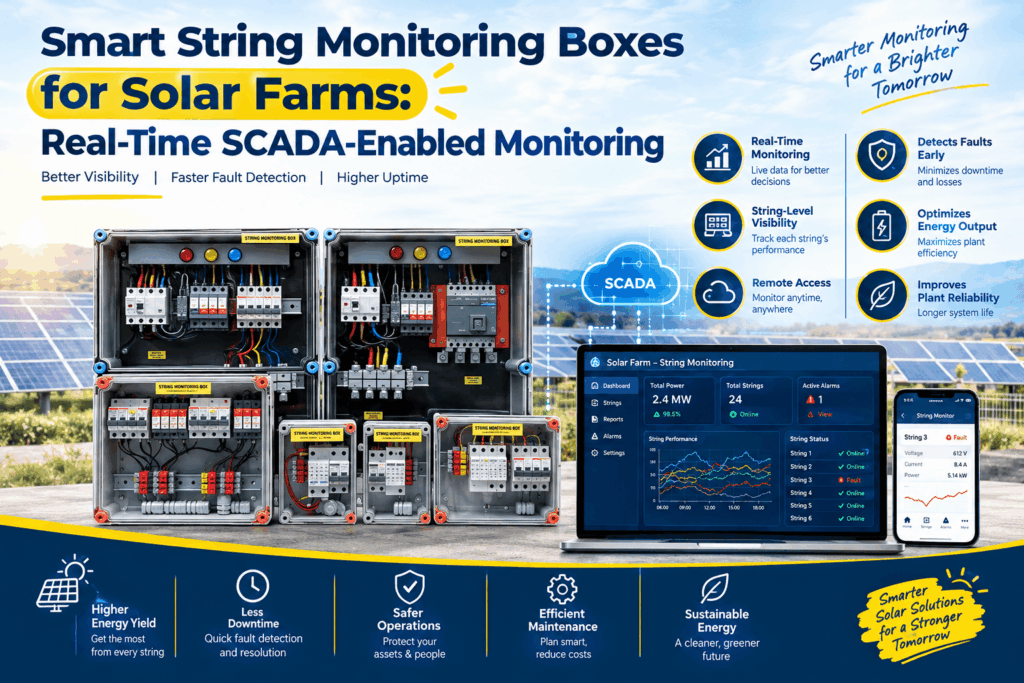 Smart String Monitoring Boxes for Solar Farms: Real-Time SCADA-Enabled Monitoring