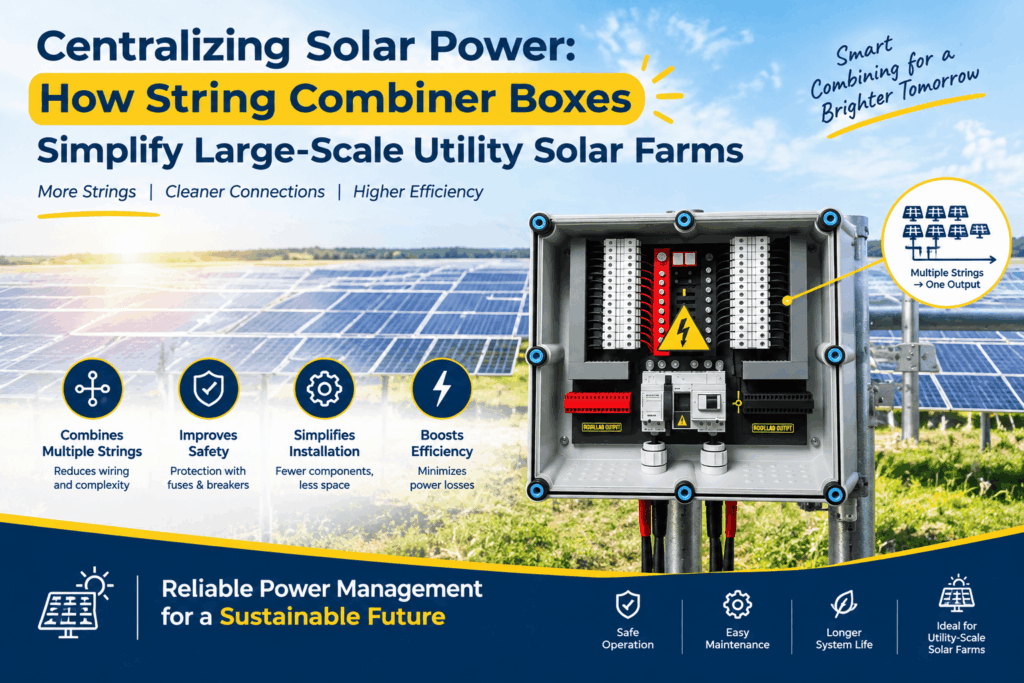Centralizing Solar Power: How String Combiner Boxes Simplify Large-Scale Utility Solar Farms