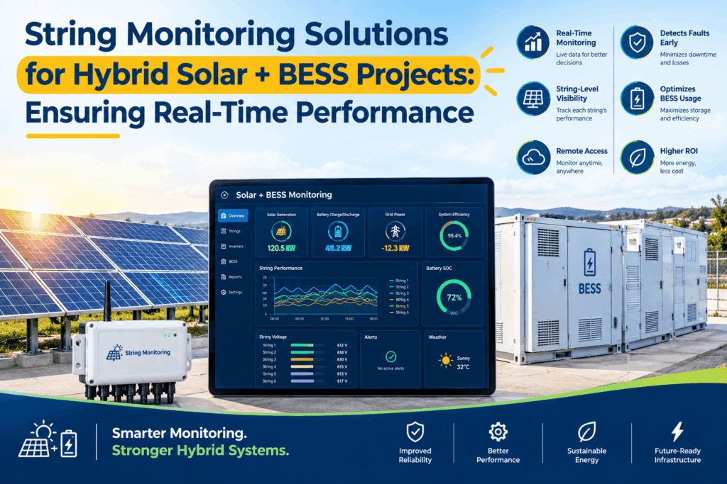 String Monitoring Solutions for Hybrid Solar + BESS Projects: Ensuring Real-Time Performance