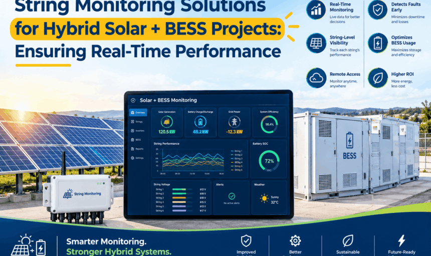 String Monitoring Solutions for Hybrid Solar + BESS Projects: Ensuring Real-Time Performance