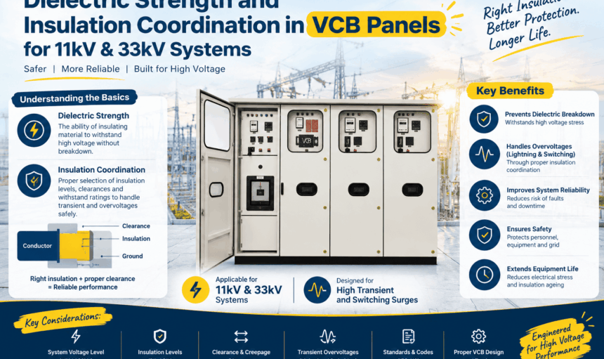 Dielectric Strength and Insulation Coordination in VCB Panels for 11kV & 33kV Systems