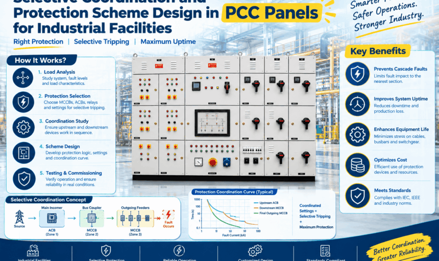 Selective Coordination and Protection Scheme Design in PCC Panels for Industrial Facilities