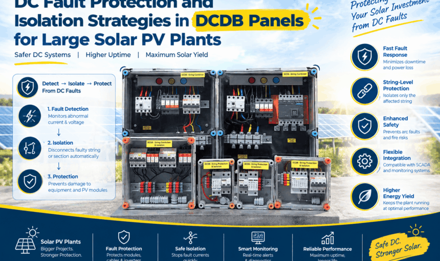 DC Fault Protection and Isolation Strategies in DCDB Panels for Large Solar PV Plants