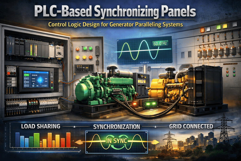 PLC-Based Synchronizing Panels: Control Logic Design for Generator Paralleling Systems