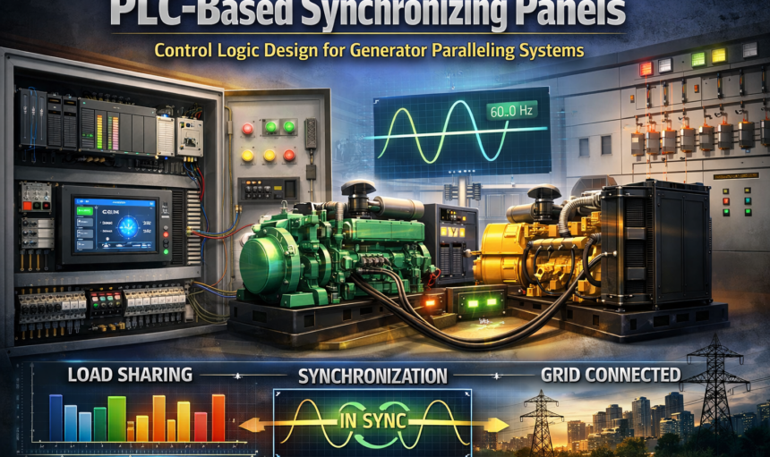 PLC-Based Synchronizing Panels: Control Logic Design for Generator Paralleling Systems