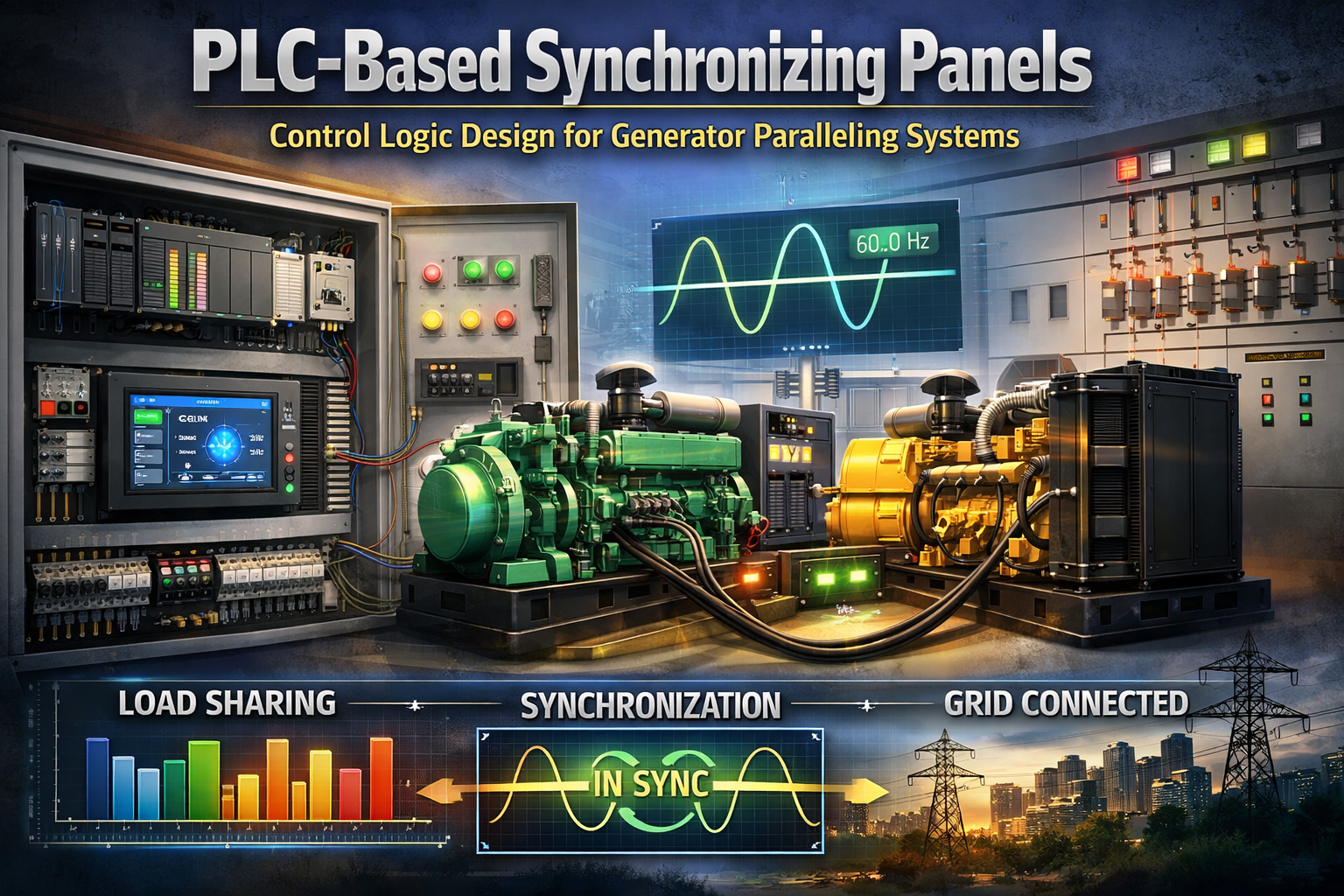 PLC-based synchronizing panel