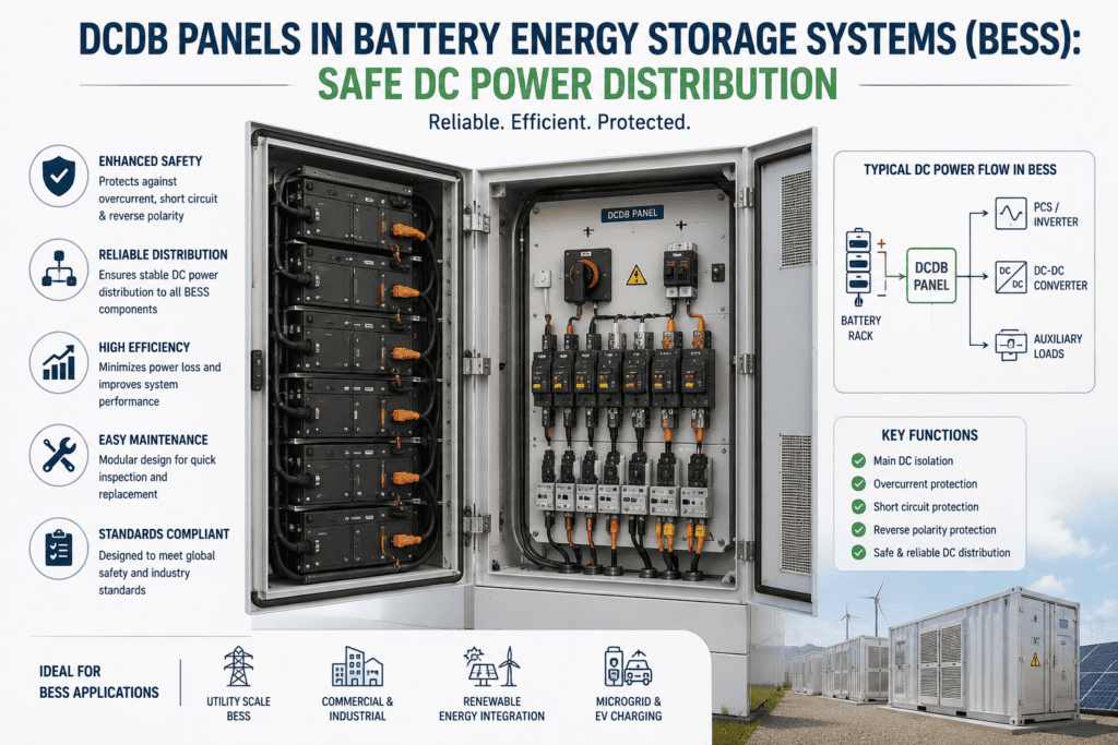 DCDB Panels in Battery Energy Storage Systems (BESS): Safe DC Power Distribution