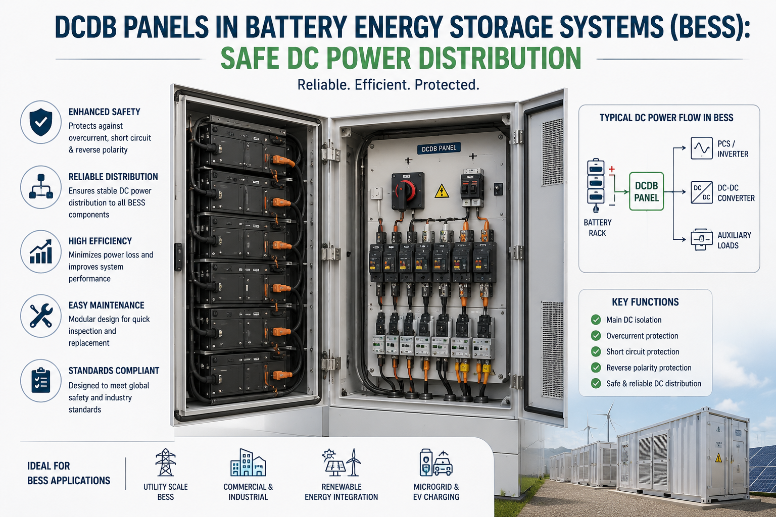 DCDB Panels in Battery Energy Storage Systems (BESS): Safe DC Power Distribution