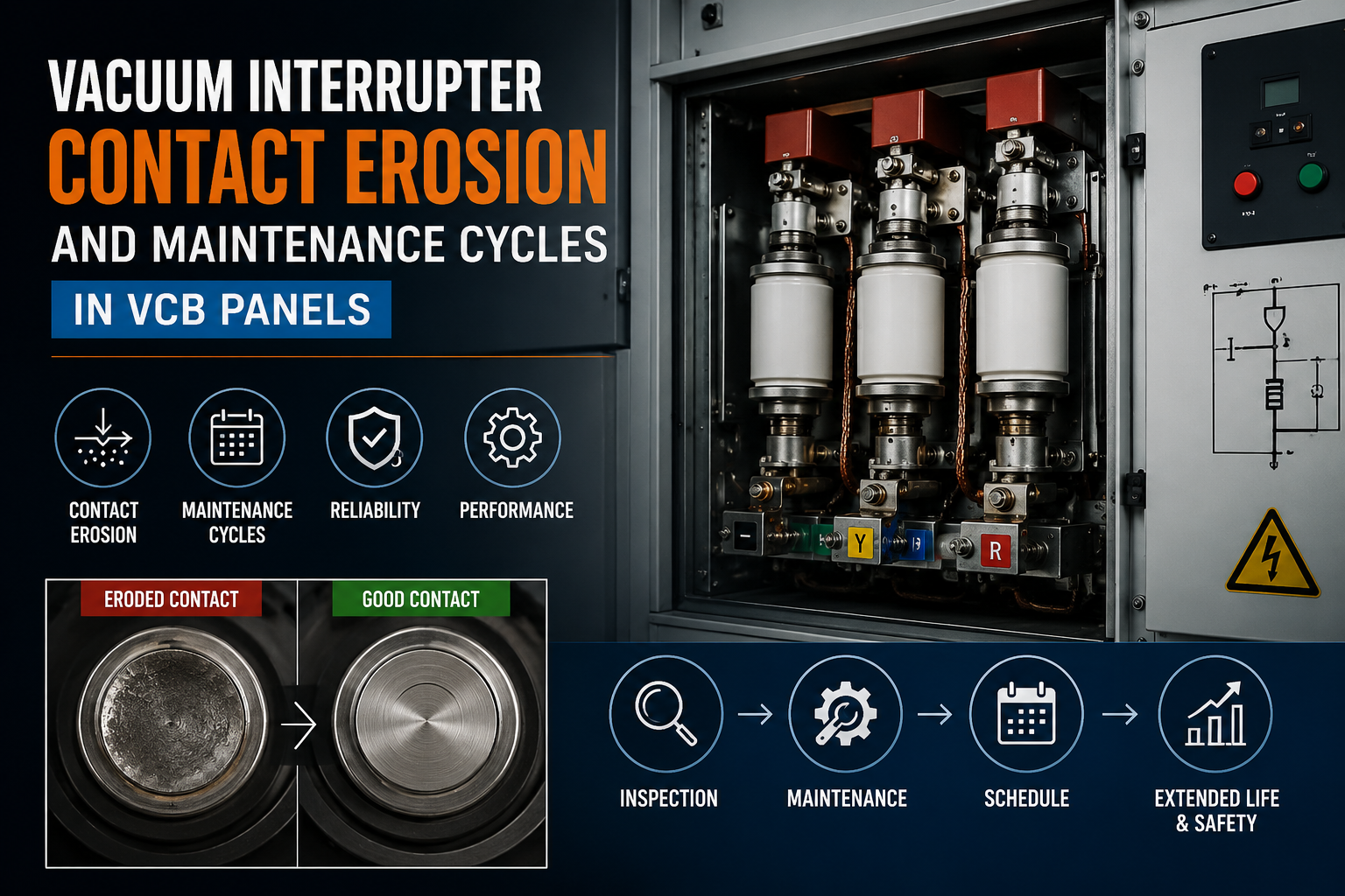 Vacuum Interrupter Contact Erosion and Maintenance Cycles in VCB Panels