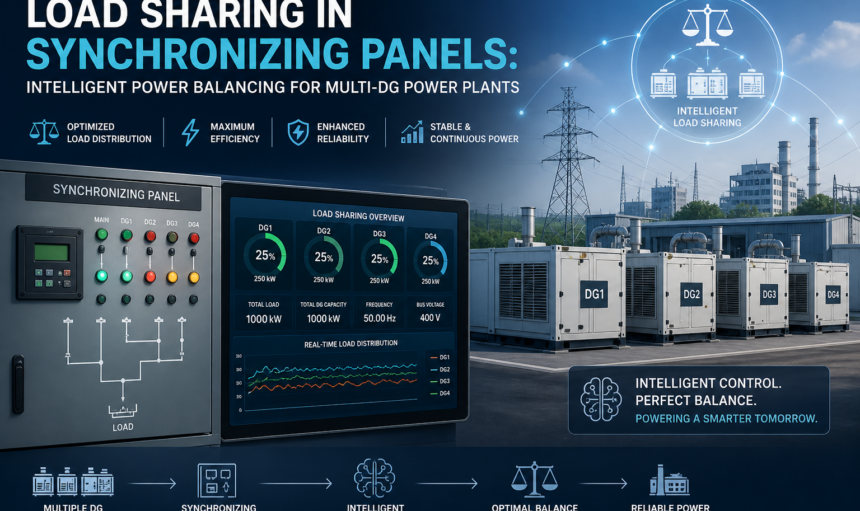 Load Sharing in Synchronizing Panels: Intelligent Power Balancing for Multi-DG Power Plants