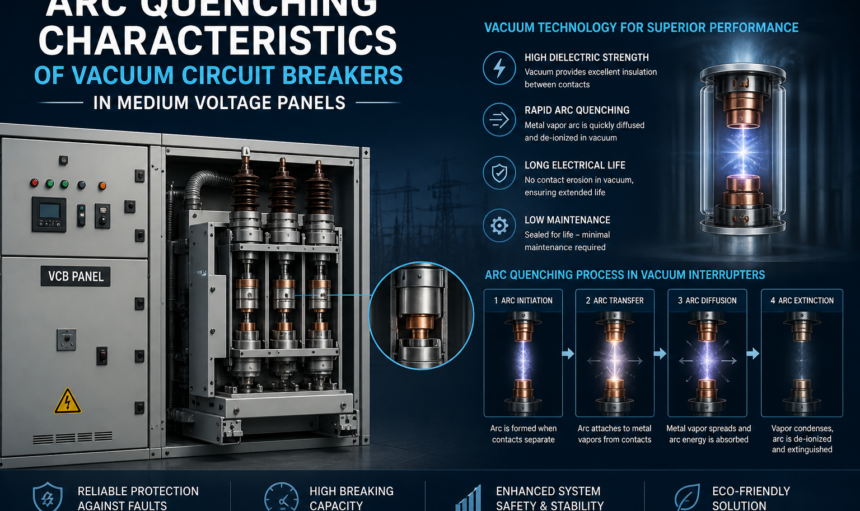 Arc Quenching Characteristics of Vacuum Circuit Breakers in Medium Voltage Panels