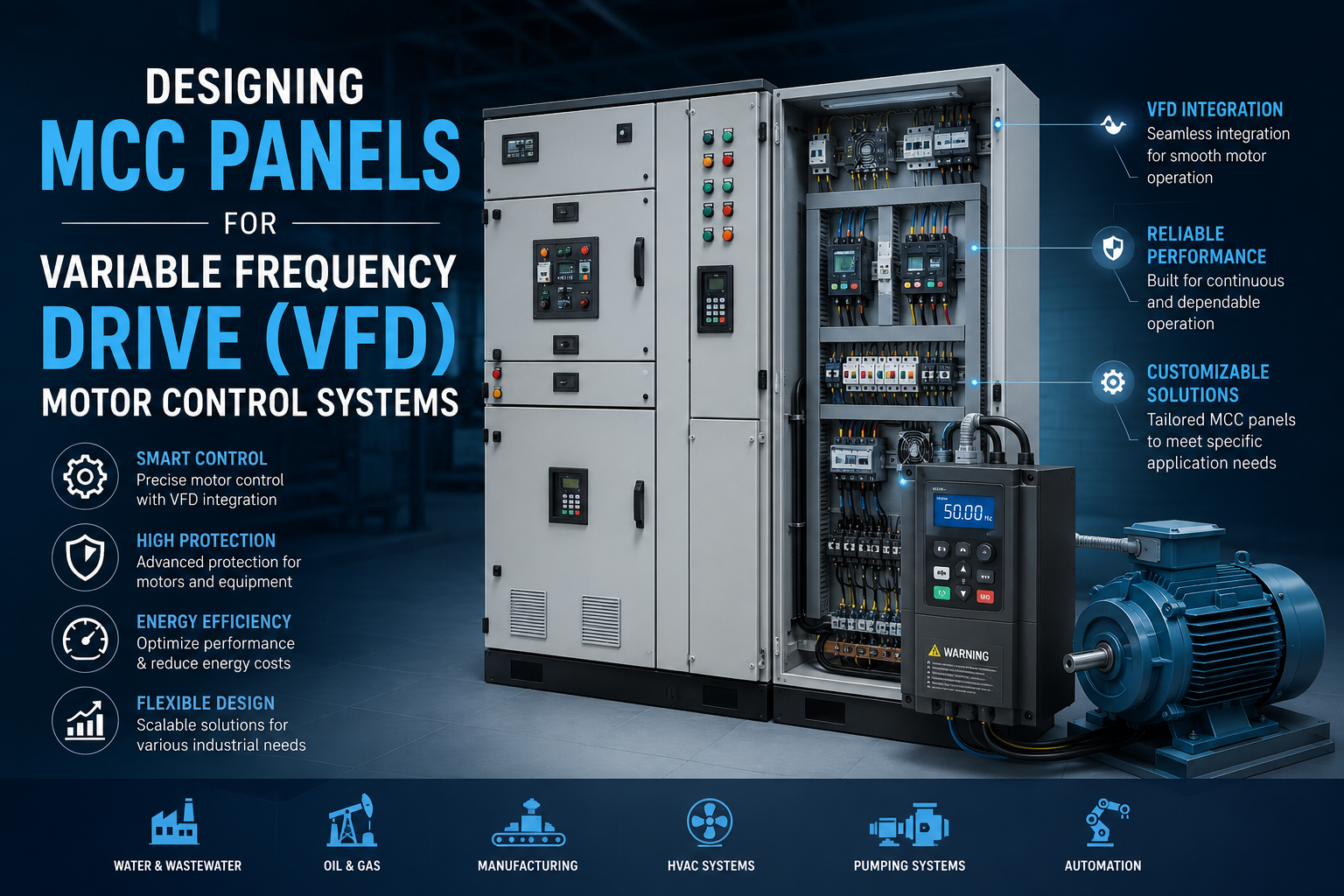 Designing MCC Panels for Variable Frequency Drive (VFD) Motor Control Systems