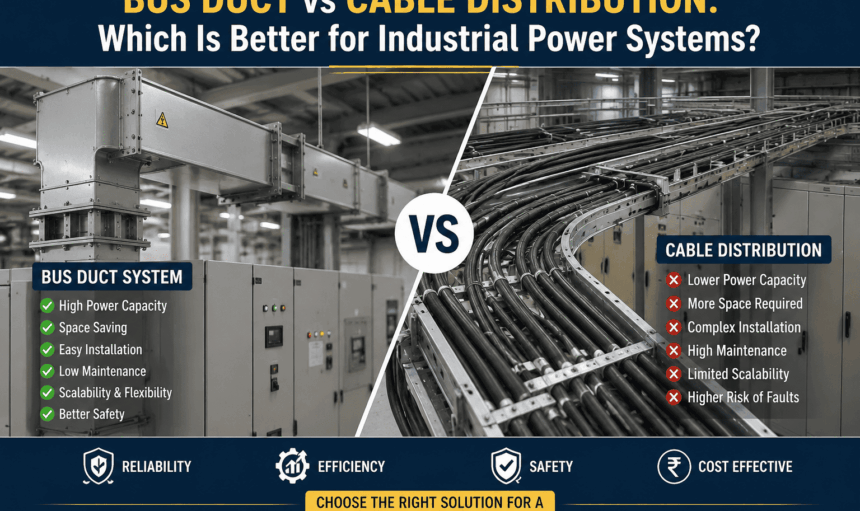 Bus duct vs cable distribution for industrial power systems
